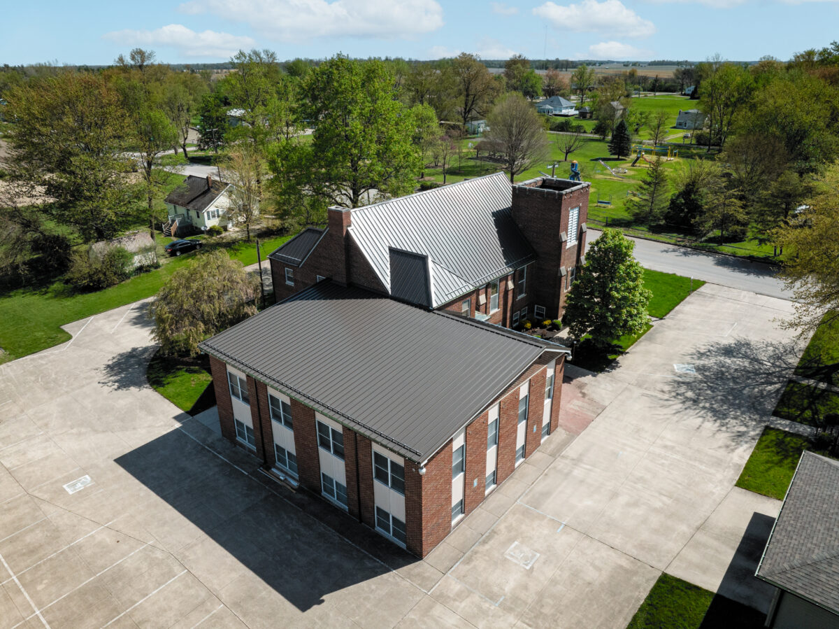 DeSoto Muncie church standing seam roof completed by Locke and Ladder
